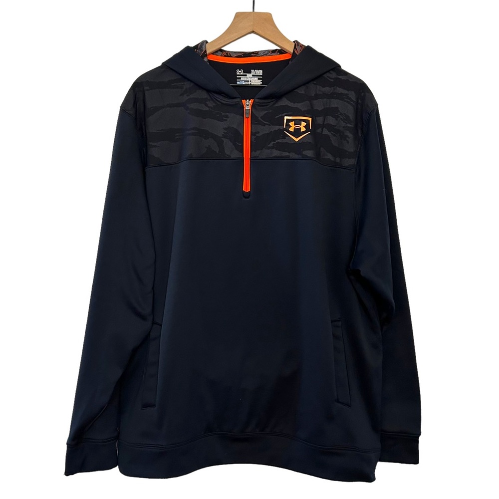 Under Armour Black Hoodie with Orange Accents